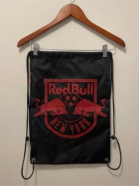 Red Bull New York Black and Red Drawstring Backpack